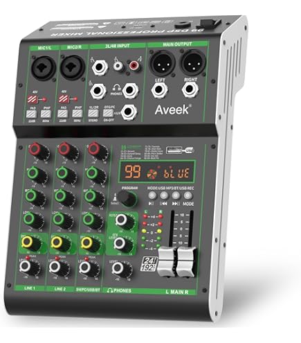 Behringer XENYX Q802USB Premium 8 Input 2 Bus Mixer with XENYX Mic