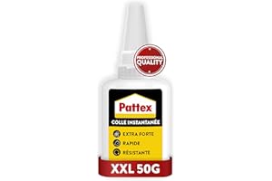 Pattex Colle Instantanée Extra Forte 50 g – Colle cyanoacrylate multi-matériaux pour plastique, métal, céramique, bois – Glue extra forte à séchage rapide pour une précision professionnelle