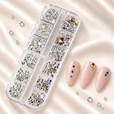 12li Parlak Renkli ve Kristal G&ouml;r&uuml;n&uuml;ml&uuml; Tırnak S&uuml;sleme Taşları Nail Art S&uuml;sleme Taşları WN-517