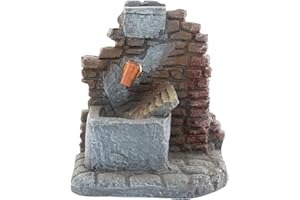 Moranduzzo Fuente con bomba para pesebre de resina, 10 x 12 x 11 cm, accesorio artesanal con chorro de agua, fabricado en Italia, producto oficial, fabricado en Italia