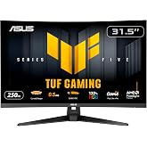 ASUS TUF GAMING VG32VQM5B 31.5 Fast VA CURVED FREESYNC ومتوافق مع GDPNC HDR 1920x1080 0.5 مللي ثانية 250 هرتز 300cd DP مكبر صوت HDMI VESA