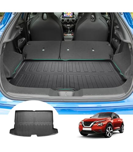 Trimak Perfect 3D Floor Mats, Compatible with Nissan Juke 2nd Generation from 2019, Car Accessories, 1st and 2nd Row, Rubber Mats, Cars, TPE, All-weather, Odourless, Non-slip, Front and Rear, Black