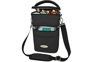 Punalu kompakte Tasche für die Toniebox und Zubehör mit Soundklappe, Platz für ca. 20 Tonies Hörfiguren (schwarz)