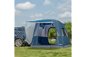 Portal 5 Man Car Tent SUV Tent 4-5 Persons Family Camping Tent for Vehicle with Porch Extension Tailgate Awning 3000mm Water-resistant Windproof