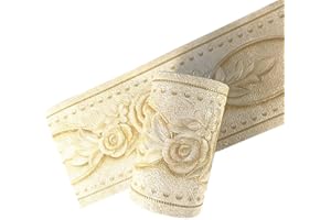 NO-BRANDED D-Simplemuji Yellow Peony 3D Self Adhesive Peel and Stick Waterproof Wall Border Easy to Apply 10CM by 5M