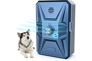 QUEENMEW Antibell für Hunde, Ultraschall Hunde Anti Bellen Gerät, Antibell Gerät Hund Anti Bellgerät Bellenstopper Antibell für Hunde Hundebellen-Abschreckmittel Hunderindenstopper für Kleine Große (Blau)