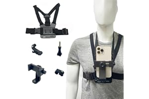 DOCACHE Soporte Movil Pecho, Pechera para Grabar con el Movil, Arnés Montaje de Correa, Cinturón Compatible con Gopro Hero 10 Hero 9 Cámara,para Escalar, Andar en Bicicleta, Caminar (Manual en inglés)