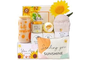 MEIMUCUL Regalo Donna Compleanno,Girasole Regalo Donna,Regalo Amica Compleanno,Idea Regalo Donne,Set Regalo per Migliore Amica,Sorella,Moglie,Collega