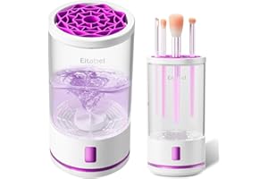 ‎EITABEL EITABEL Elektrische Make-up-Pinselreinigungsmaschine, 2-in-1 Make-up-Pinselwaschmaschine und Make-up-Pinseltrockner kombiniert, automatischer drehender Make-up-Pinselreiniger für alle Make-up Pinsel