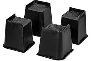 Uping Rehausseur Pieds de Lit Rehausseur Meuble 12,7 CM, pour Pied de Table Lit Adulte Bureau Canapé (4 Pac)