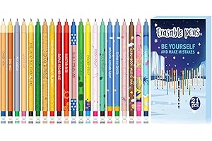 HTGWCG Lot de stylos gel effaçables - Erasable Ink Pens avec encre effaçable thermosensible, une variété de couleurs d'encre, 0,7 mm (multicolor-21 stylos effaçables)