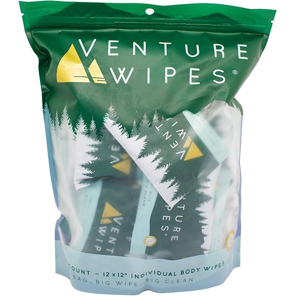 Sea To Summit Wilderness Wipes - Pack Of 12, 6x8 Inch Biodegradable Cloths For Camping, Hiking & Outdoor Cleaning | Tough & Portable