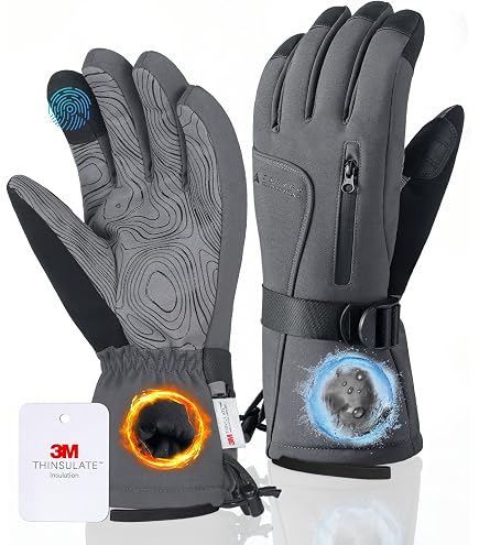 Guanti Da Sci Uomo Impermeabili E Caldi - Touch Screen, Antivento, Per Snowboard E Attività Invernali