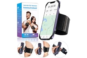 Cikyner Sportarmband Handy, 3 in 1 Handytasche Handyhalterung Laufen Fahrrad 360° Drehbar & Abnehmbar Handyarmband Handyhalter Joggen für 4.5-7'' iPhone Huawei für Laufen Wandern