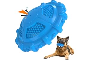 MASBRILL Hundespielzeug Unzerstörbar für Kleine Mitte Große Hunde, Quietschendes Interaktives Hunde Spielzeug Unkaputtbar Zahnpflege Kauspielzeug Robuste Naturkautschuk Dog Toy für Langeweile, Blau