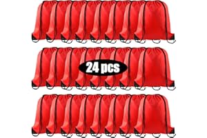 RLGPBON 12/24/48 PCS Sacche con Coulisse per Sport Gym，Zaino Sacca da Ginnastica ，Sacchetti per Palestra Sacchetto Sportive Borse da Viaggio Zainetto Scuola per Bambini Borsa Scarpe（43x34cm）