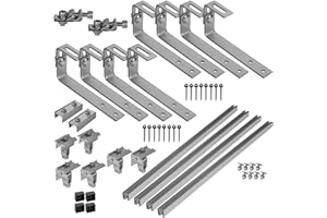 Avoltik Solar Halterung Bitumen-Dach I Set für 2 PV Module 30-45mm I Solarmodul Halterung für Bitumendächer I PV-Modul Halterung inkl Montageset I Solarmodulbefestigungsset I PV-Zubehör
