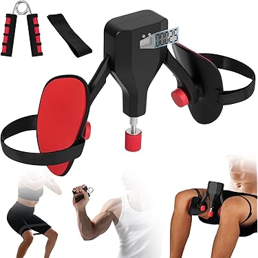 Oberschenkeltrainer Für Frauen - 360° Rotation Beckenbodentrainer Mit Widerstandsbändern | Bis 120lbs