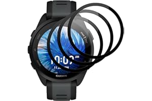 IQShield Screen Protector for Garmin Forerunner 165/165 Music, Anti-Scrach Protective Film, 3D Full Coverage, Bubble-Free, Touch Sensitive, Ultra Clear Tempered Glass, 3 Pack