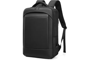 GYakeog Zaino Porta PC Uomo Per 15.6 Pollici Zaino Lavoro Impermeabile Zaino da Viaggio Antifurto con Caricatore USB per Uffico Università Scuola Viaggio Business-Nero