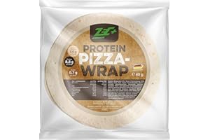 ‎ZEC+ NUTRITION ZEC+ Protein-Pizza Wraps – 3er Pack (3 x 8 Wraps) Protein-Wraps als fertiger Low-Carb Pizzaboden zum Selbstbelegen, ideal für ein proteinreiches Low-Carb Snack, 100% vegan, Made in Germany