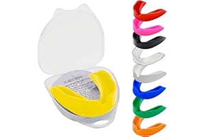 TRYSALAR Professional Mouth Guard for Contact Sports - Rugby, Martial Arts, Karate, MMA, Boxing, Hockey, Football - Flexible for Youth & Adults (Yellow)