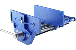 VEVOR Skruvstäd för träarbete 110 mm spänndjup 335 mm öppningsbredd parallell skruvstav av gjutjärn pulverlackerad 11 KN spän