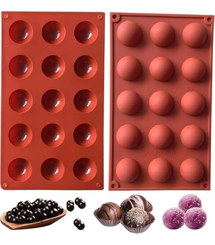 Molde De Silicon Semi Esfera Repostería Bombones