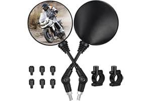 ELEKIN Para lusterek wstecznych motocyklowych, uniwersalne lusterka motocyklowe boczne, składane lusterko obrotowe 360 ° motocykl okrągły