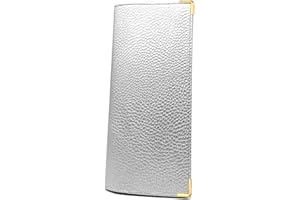 LIVAN - L702 - Porte chéquier Longue - Porte Cartes - Cuir - Format Classique - Homme Femme - 23,5 x 10 cm (Silver T)