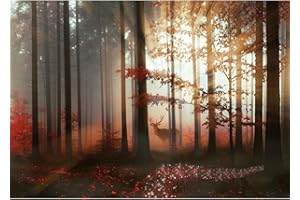 Runa Art Papier peint intissé 396 x 280 cm forêt Hirsch | Toison Décoration Murale Salon Chambre á Coucherr | Fabrication Allemande | rouge-marron 9387012a