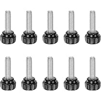 2x Rändelschraube Kamera Adapter – 1/4"-20 Gewinde, 20 Mm Länge, Aluminium (Schwarz)