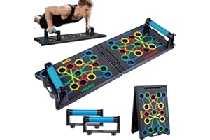 YINGERTOOL Składana deska push-up 24 w 1, sprzęt do treningu w domu, sprzęt do treningu siłowego spalania tłuszczu, stojaki pushup, deska do ćwiczeń, ćwiczenia domowe