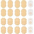 ACICSCK 40 Pairs Nipple Covers Breast Bra Nvisible & Natural Satin Comfortable & Breathable Disposable Satin Pasties Self-Adhesive Petals Pad Pasties, Adhesive Bra, Breast Petals