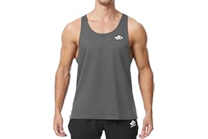LORSPORTCH Camiseta sin Mangas para Hombre, para Entrenamiento atlético, de Secado rápido, con Espalda en Y, para Culturismo, Gimnasio, Chaleco Muscular