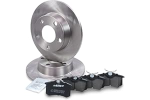 ATEC GERMANY Bremsscheiben + Bremsbeläge Bremsklötze Voll Ø255 hinten Hinterachse