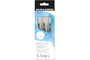 DALER ROWNEY Daler-Rowney Simply Accesorios, Pinceles con deposito, Set 3 Unidades, Artistas Principiantes y Aficionados