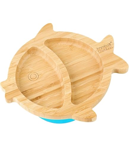 bamboo bamboo Baby Teller Kinderteller, Kindergeschirr mit Saugnapf, Bambus  Babyteller mit sicherem Saugnapf, Sugnapf Teller Baby ab 6 Monaten  (Pinguin, Blau) : Amazon.de: Baby