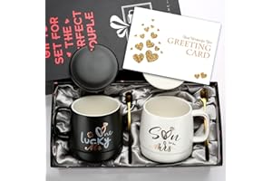 SOVYIME Soon to be Mr and Mrs Mugs Set Couples Coffee Cups Gifts 14oz - Engagement Gifts for Couples, Wedding Gifts for Bride and Groom to be, Bridal Shower Gifts for Newlyweds Girlfriend Boyfriend Fiancee