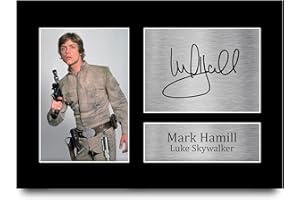 HWC Trading A4 Mark Hamill Star Wars Luke Skywalker Cadeaux Imprimé Signé Autographe Photo pour les fans de cinéma - A4