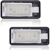 URAQT 2 Pieces License Plate Light, 12 V License Plate Light 24 LEDs 3528-SMD Canbus, 6000K White Car License Plate Light for