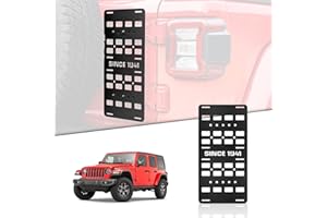 AMWMORV Tailgate Exterior Molle Panel for 2018-2024 Jeep Wrangler JL/JLU 2&4 Door, Black Alloy Steel Tailgate Storage Molle Panel, External Space-Saving Cargo Kit (Excludes 2020-2022 Gladiator JT)