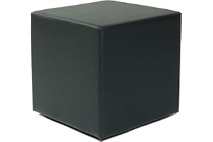 ‎KUECHEN-PREISBOMBE Küchen-Preisbombe Design Sitzwürfel Kubus I Kunstleder Hocker 45x45x45 cm modern in schwarz