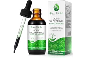 ZOXPM Liquid Chlorophyll Drops, 60ML Natural Chlorophyll for Internal Detox & Cleanes, Energy Booster, Digestion Supports Mint Flavour