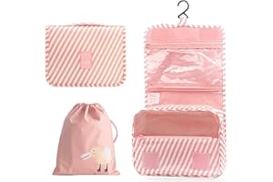 OrgaWise Kosmetyczka Podróżna Wisząca Przenośna Damska Męska Dziewczęca Składana Organizer Na Kosmetyki Do Makijażu z Wodoodporną Torbą Ze