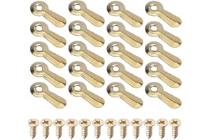 MroMax Cornice per foto dorata, con pulsante di rotazione, accessori perfetti per appendere tele, 20 pezzi