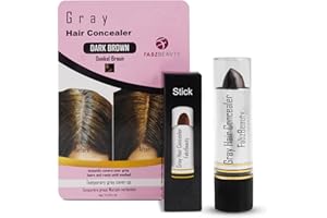FABZ BEAUTY Root Touch Up Stick for Women & Men | Easy Hair Root Colour Touch Up for Grey Coverage, Long-Lasting Hair Colour with Magic Retouch, Natural & Quick Application (Dark Brown)