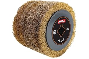 Aidelife Metalldrahtbürste für Schleifmaschinen-Renovator, Zeichendraht-Rad Ø 120 x 100, Drahtziehmaschinen-Aufsatz Für geölte Metall- oder Steinoberflächen und zum Entfernen von Grau aus Holz