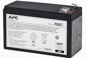 APC Ersättning av batteripatron #17 | Äkta APC-ersättningsbatteri för APC Back-UPS batteribackup. Fabriksgodkänd Enkel installation: 2 års garanti
