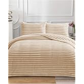 Serra Rabit &Ccedil;ift Kişilik Yatak &Ouml;rt&uuml;s&uuml; Seti 230x250cm - Wellsoft 2 Yastıklı L&uuml;ks Yumuşak Dokulu - Bej